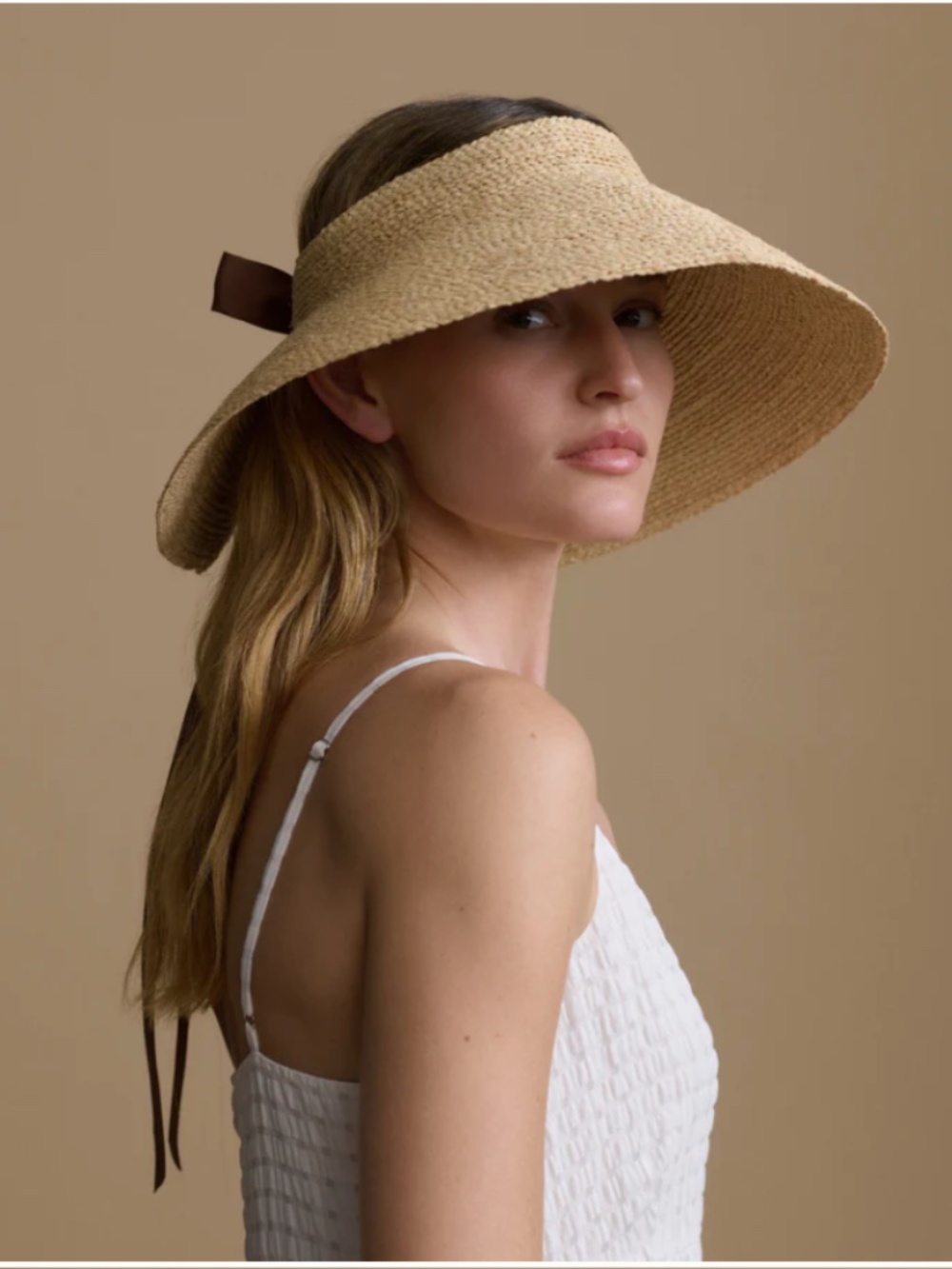 NWT Jenni Kayne Shore Raffia Visor in Natural
